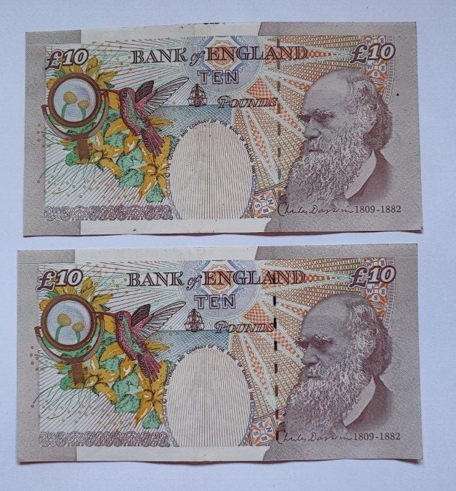 1x Bank of England Ten pound  notes / Bailey/ AU