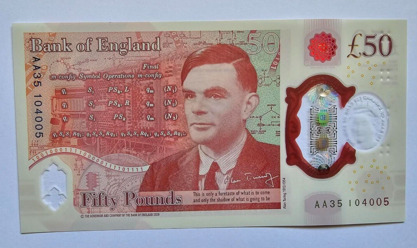 New Polymer Plastic £50 Fifty Pound Bank of England Note AA Prefix! EF