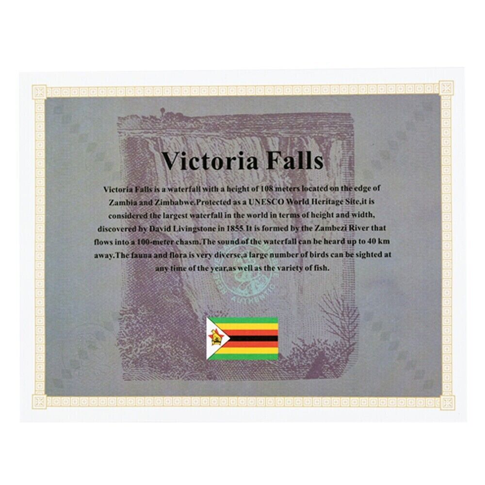 Zimbabwe Nonillon Containers Scroll Banknote 54 Zero Paper Money With UV