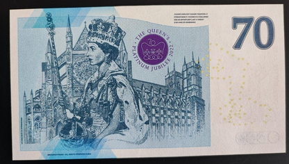 THE QUEEN'S PLATINUM JUBILEE 2022 BRITANNI COMMEMORATIVE BANKNOTE