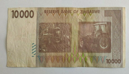 Zimbabwe 10000 Dollars 2008 in  fine condition rare