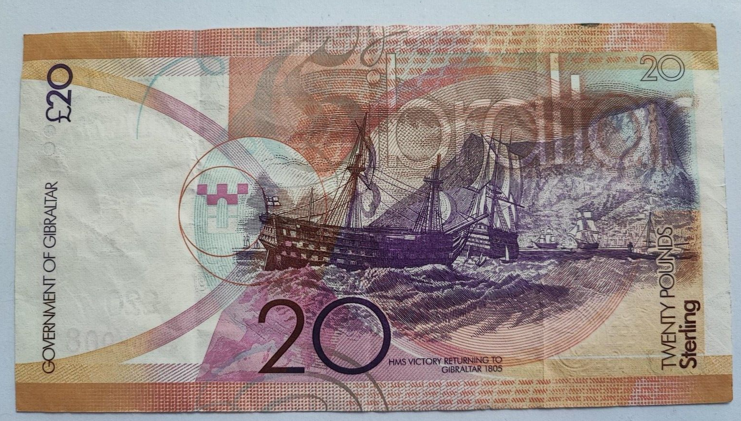 Gibraltar  £20 Twenty Pounds Banknote 2011 Fine Condition