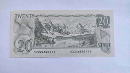 Canadian 20 dollar note twenty 1979 Canada