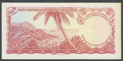 EAST CARIBBEAN STATES  1 DOLLAR  (1965)   QEII   BANKNOTES XF