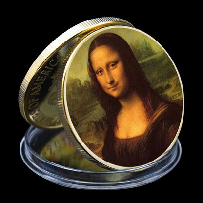 Mona Lisa's Smile Coin World Famous Paintings Da Vinci Art Coin Souvenir