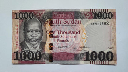 SOUTH SUDAN 1000 POUNDS  2020 (2021) UNC