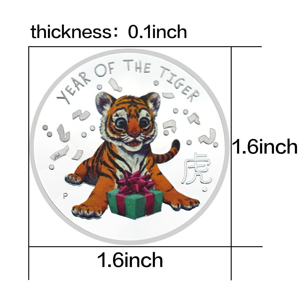 2022 Lunar Year Of The Tiger Silver plated Coin