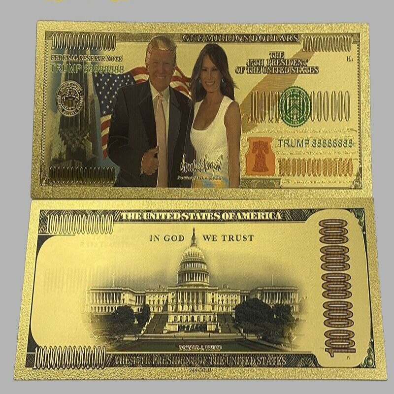 Donald Trump  Gold Plated Foil Banknote