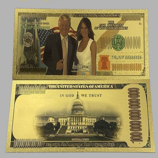 Donald Trump  Gold Plated Foil Banknote