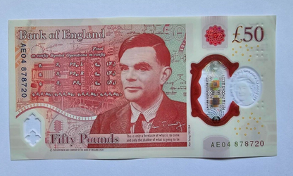 New Polymer Plastic £50 Fifty Pound Bank of England Note AE Prefix! EF