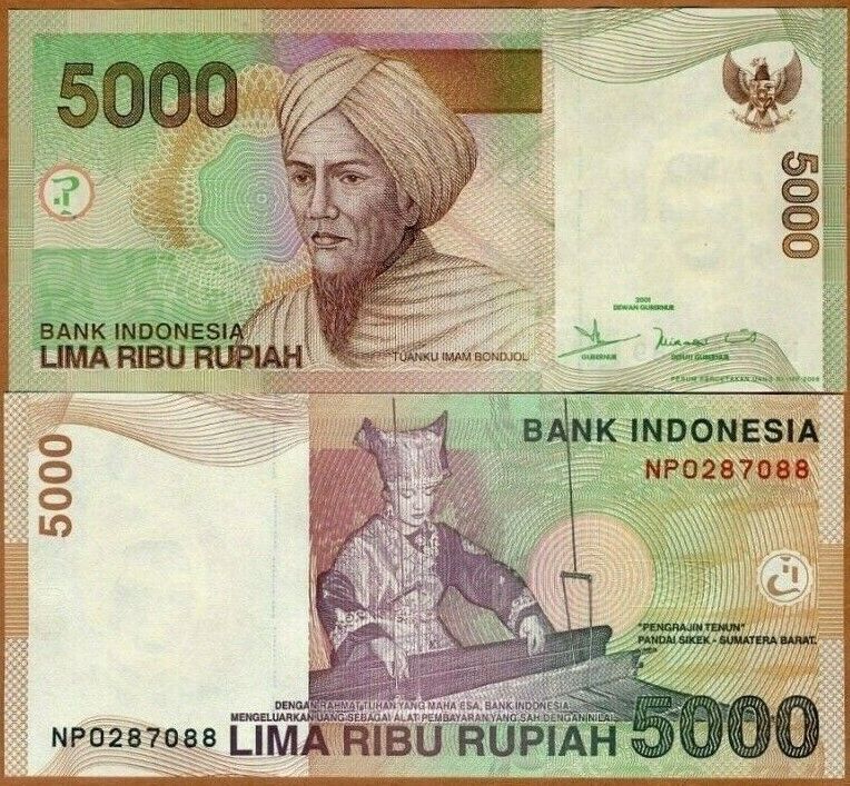 Indonesia 5000 Rupiah 2013 Banknotes UNC