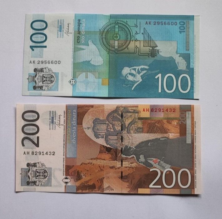 SERBIA 10 20 50 100 200 Dinara 2011-2013 GREAT COLOURFUL UNCIRCULATED BANKNOTES