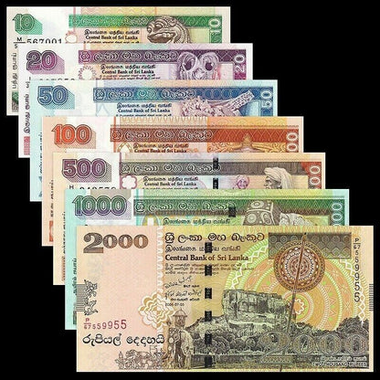 Sri Lanka 10 20 50 100 500 1000 2000 UNC Banknote Full Set P 115-121