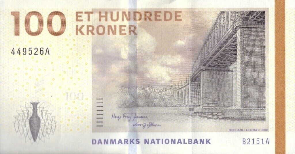 DENMARK 100 KRONER P-66d 2015 AUNC