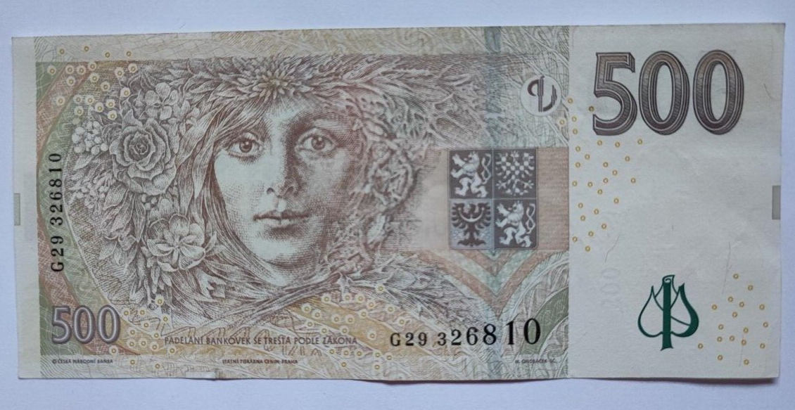 CZECH REPUBLIC 500 KORUN  2018 ALMOST UNCIRCULATED