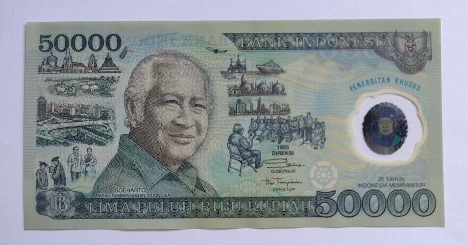 INDONESIEN INDONESIA 50000 50.000 RUPIAH 1993 POLYMER UNC P 134 a