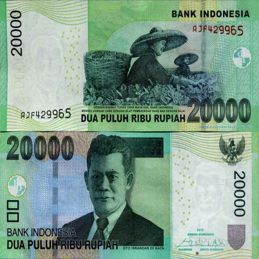 Indonesia BANKNOTE 20000 Rupiah 2015 UNC