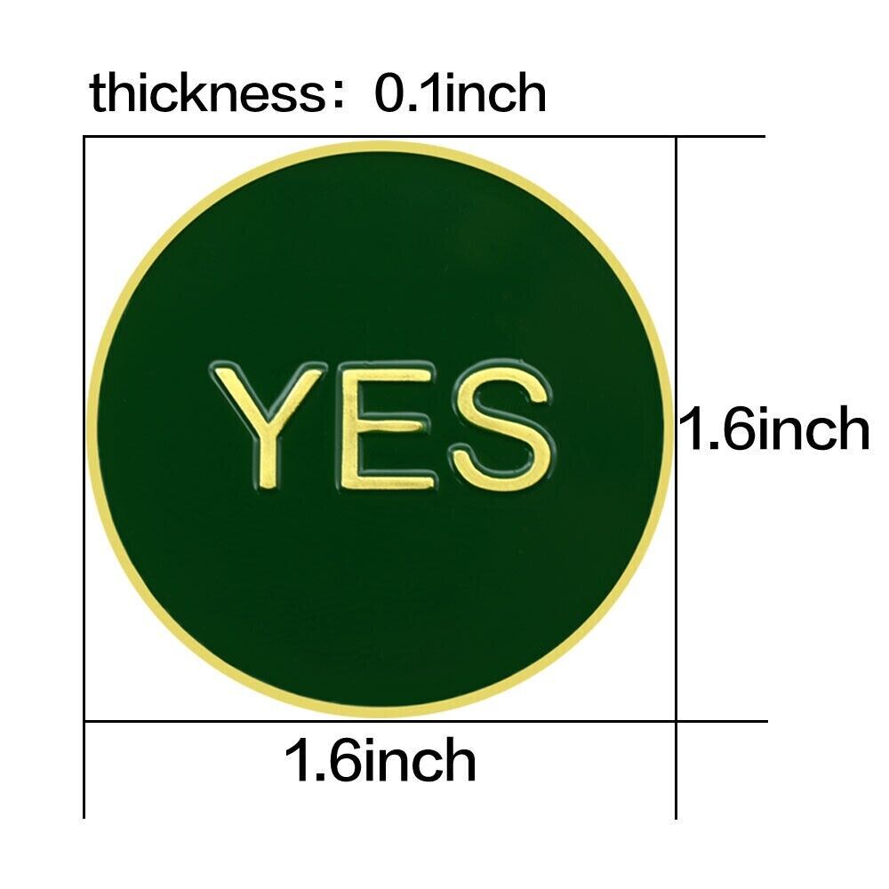 Yes or No Challenge Decision Making Lucky Coin UK Dispatch.