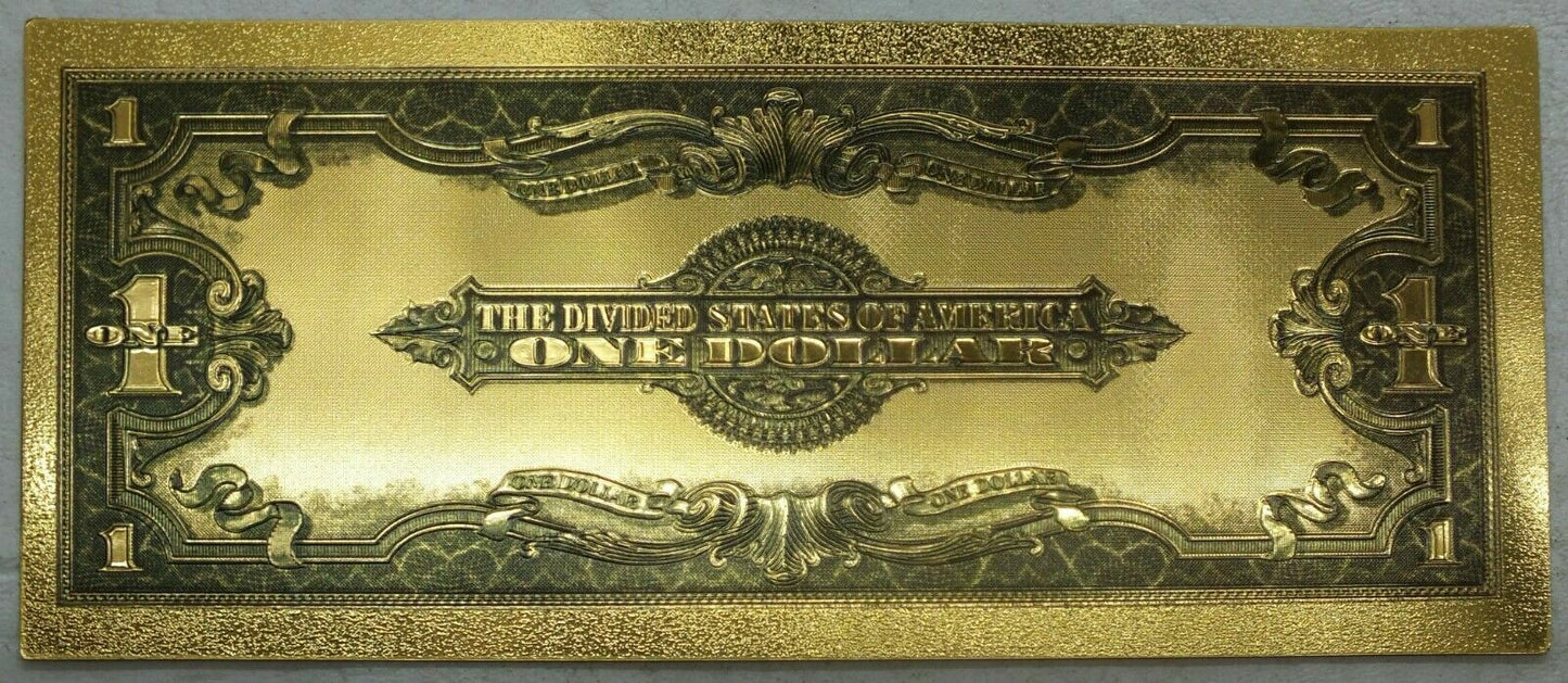 Sleepy Joe Biden Divided States $1 Note Novelty 24K Gold Foil Plated Bill