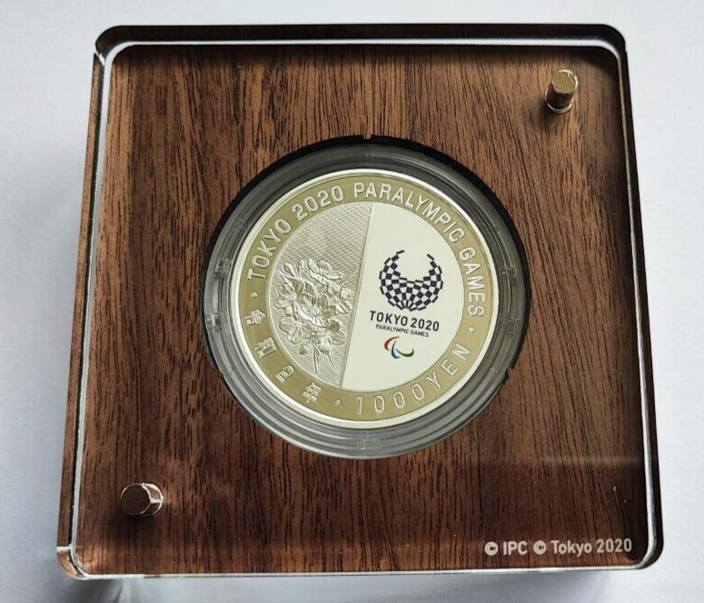 Tokyo Paralympic 2020 Game  Wheelchair Tennis  1000Yen  Silver Proof Coin