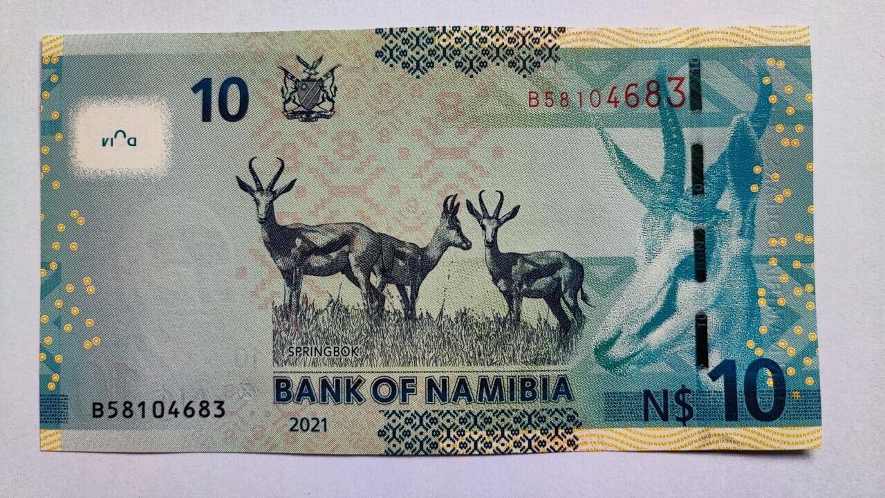 NAMIBIA 10 DOLLARS 2021 UNC