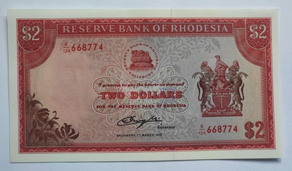 Rhodesia 2 Dollar unc