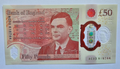 Price Per Note !New Polymer  AUNC Plastic £50 Fifty Pound Bank of England Note