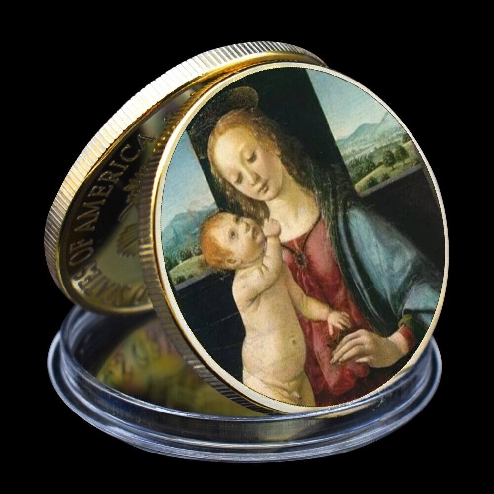 Madonna Of The Carnation Coin World Famous Paintings  Art Coin Souvenir