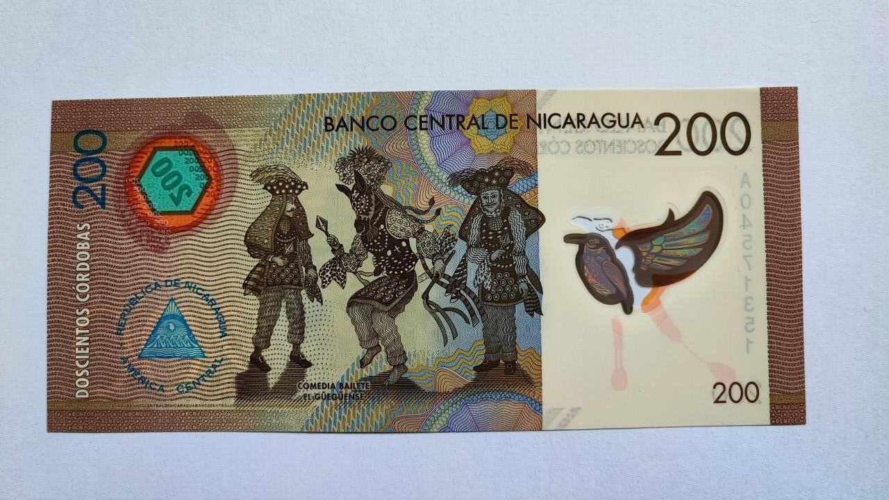 Nicaragua _ 200 Cordobas 2015 ( 2014 ) UNC P. 213 Polymer