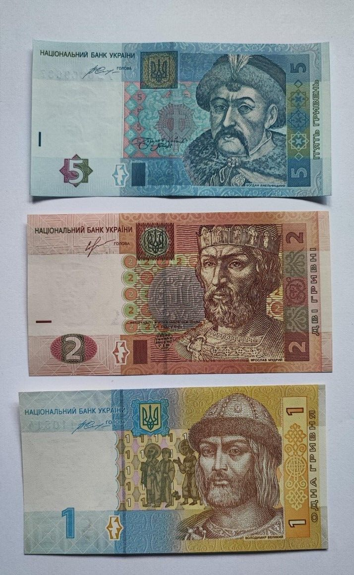 SET Ukraine 1, 2, 5, 10, 20 & 50 Griven 2013-2019 UNC