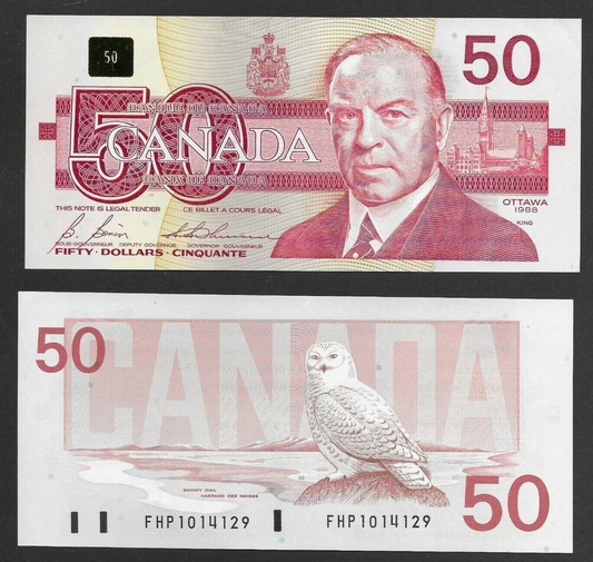 CANADA - 50 Dollars 1988 signed Bonin-Thiessen A/UNC