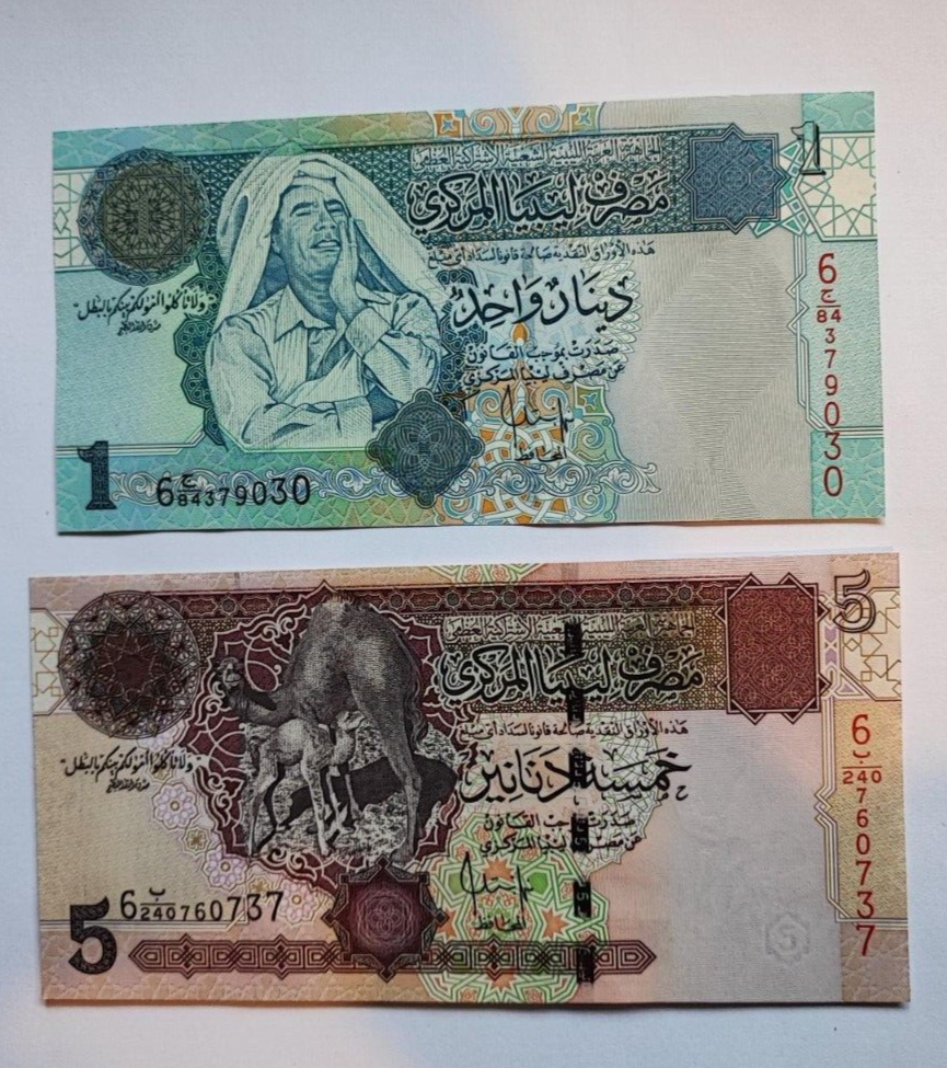 Libya  Banknote set - 6 Series I 5 10 20 Dinars UNC