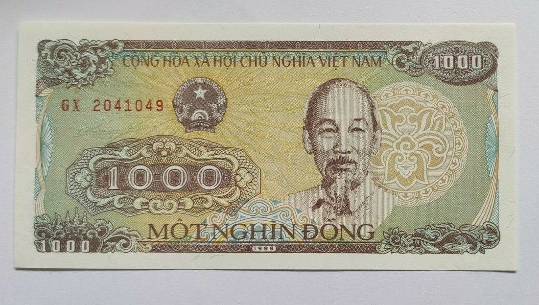 Vietnam (Vietnamese) 1000 (1,000) Dong x 1000 Pcs (Brick), 1988 P-107 VND Unc