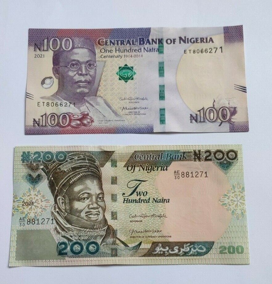 NIGERIA SET 5-20-50-100-200-500-1000 Nairas 2014-2021 UNC, P-29-41