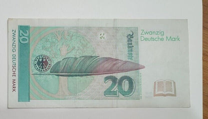 Germany 20 Deutsche Mark 1993  Series In Very Fine Condition