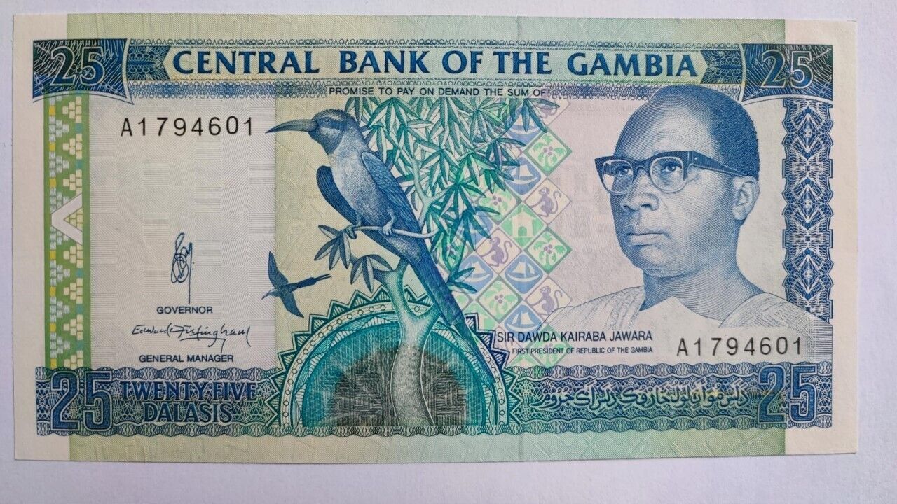 GAMBIA  25 dalasis    P11c  Uncirculated