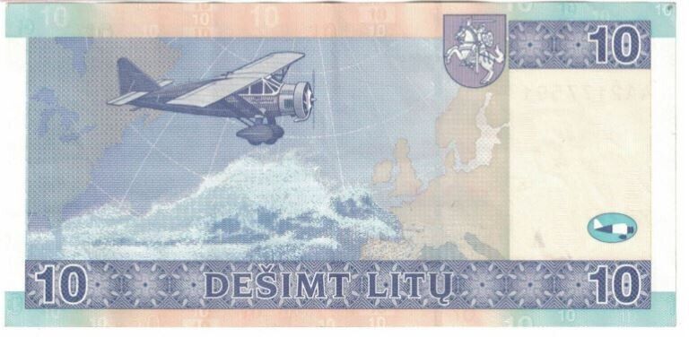 Lithuania 10  Litu Notes 2007 Circulated