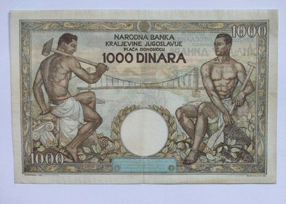 Yugoslavia 1000 Dinara 1935 , very rare.